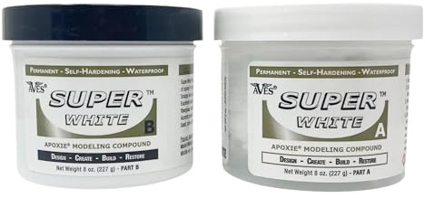Apoxie Sculpt 1 Lb.Super White | Apoxie Sculpt para esculpir, modelar, rellenar, reparar, fácil de usar, compuesto de modelado autoendurecible