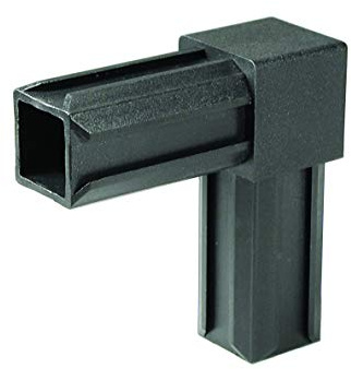 Alberts 859916 XD-Rohrverbinder | 90° | Kunststoff, schwarz | 30 x 30 x 2,0 mm | 10er Set