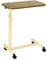 Homecraft Overbed Table, Portable Desk with Castor Wheels, Writing Surface to Use in Bed or a Wheelchair, Mobility Aid, Mobile Desk with Adjustable Height, Teak and White