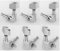 Musiclily 3L3R Gitarren Mechaniken Stimmwirbel Machine Heads Tuning Pegs für E-Gitarre Folk Akustikgitarre,Chrom Großer Knopf
