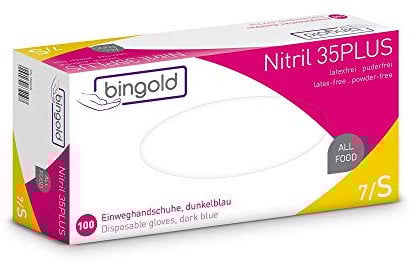 Einmalhandschuhe Nitril 35PLUS, blau, 100-er Pack