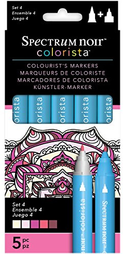 Spectrum SPECN-C-MSET4 Noir Colorista Set 4 Markers, Multi-Colour, 5-Piece