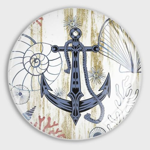 Vintage Ocean Anchor Refrigerator Magnets Glass Small Round Fridge Magnets, Multi-Use Premium Magnets for Fridge, Locker, Whiteboard, Billboard, Kitchen, Office, School Travel Souvenir
