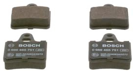 Bosch BP669 - Auto Bremsbeläge hinten - Bosch-Qualität - für leises Bremsen mit wenig Staub - ECE-R90 zertifiziert - kupferfrei - 1 Set mit 4 Bremsbelägen