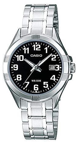 Casio DamenArmbanduhr Analog Quarz Edelstahl LTP-1308PD-1BVEF