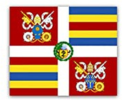 Aufkleber/Sticker Flagge der Schweizergarde Schweiz Armeekorps 7x7cm A2377