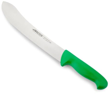 Arcos Fleischermesser aus Nitrum Edelstahl - Professionelles Küchenmesser zum Schneiden von Fleisch, Fisch und Gemüse - Ergonomischer Griff aus Polyoxymethylen, Serie 2900, Farbe Grün