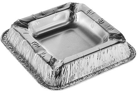 PAPSTAR 10x10 Aschenbecher, Alu eckig 1,9 cm x 12,5 cm x 12,5 cm