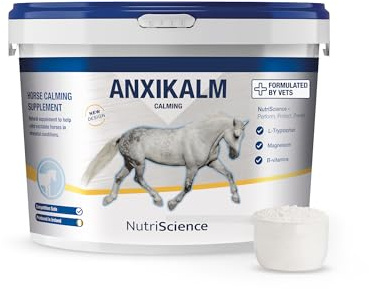 AnxiKalm Compete Equine Calming Supplement – L-Tryptophan, Magnesium for Stress Relief – Competition Safe Powder for Horses & Ponies – Supports Focus, Nerve Health, & Anxiety Reduction - 1.2kg