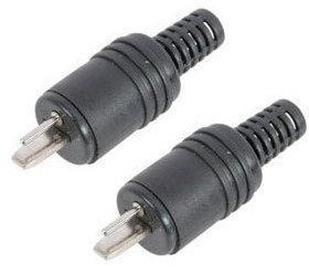 electrosmart Pack of 2-2 Pin Din Male Hi Fi Speaker/Loudspeaker Cable Plugs with Screw Connections
