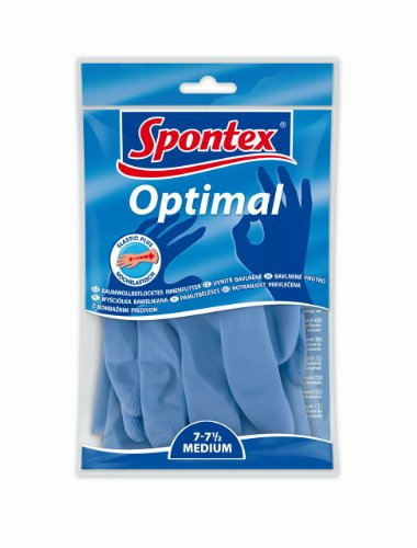 Spontex Wiederverwendbare Haushalts-Gummihandschuhe, Größe M, 10 Paar