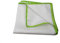 Avantgarde - Pochette Uomo da Tasca Bianca Man Handkerchief Seta Silk Bordo Diversi Colori (Taglia Unica, bordo alto verde acido)