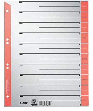 Leitz 1652-00-25 - Trennblätter1652 A4 100-er, rot