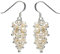 Ohrringe Ohrhänger aus Perlen & 925 Silber Trauben creme weiß Ohrschmuck Damen