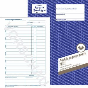 AVERY Zweckform 5 x Ausbildungsnachweis A4 Heftform 28 Blatt