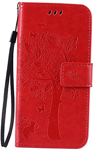 Nancen Compatible with Handyhülle Galaxy S6 / G9200 Flip Schutzhülle Zubehör Lederhülle mit Silikon Back Cover PU Leder Handytasche