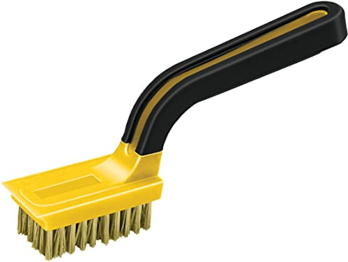 ALLWAY Tools-BB2 Wide Brass Stripper Brush, Black, 1 Pack | Remove Rust, Paint Corrosion, and More