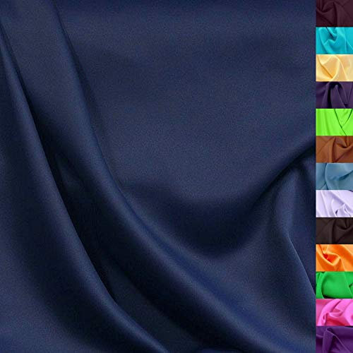 Modestoff / Dekostoff universal Stoff ALLROUND knitterarm - Meterware am Stück (Marine-Blau)