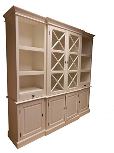Casa Padrino Großer Shabby Chic Landhaus Stil Schrank mit 4 Türen - Buffetschrank - Schrank Esszimmer Küchenschrank