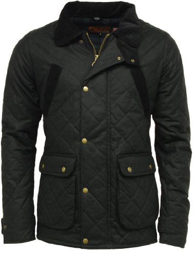 Game Oxford Herren Wachsjacke, gesteppt, Schwarz Gr. M, Schwarz