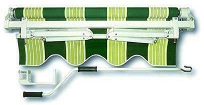 Sangiorgio Tenda da Sole AVVOLGIBILE 3x2m Verde-Bianco