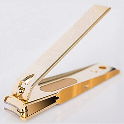 Amazing Korea Genuine New Professional Heavy Duty Powerful cutting force Wide 4mm Jaw Nail Clipper for Thicker Toenail,beauty, (Gold) by Three Seven (777)