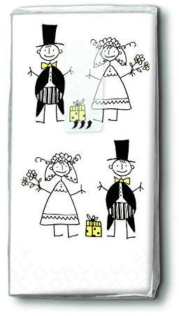 Paper+Design Taschentücher JUST MARRIED / 5 Packungen a 10Stück