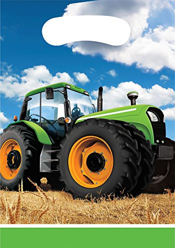 8 Partytüten * TRAKTOR * für Kindergeburtstag oder Mottoparty // Kinder Geburtstag Party Mitgebsel Tüten Geschenktüten Motto Bauernhof Trekker Scheune Farm