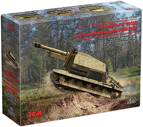 ICM 35340-1/35 WWII dt. 10.5cm leFH 16(Sf) auf Geschutzwagen FCM36(f) - Neu