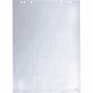 Dahle 5 x Flipchartblock 95037 kariert 20 Blatt je Block 80 g/qm2 für Professionelle Präsentationen