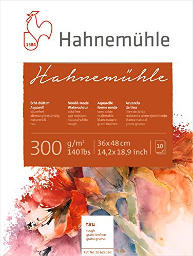 Aquarellblock Hahnemühle rau, 300g/m², 36x48cm, 10Blatt