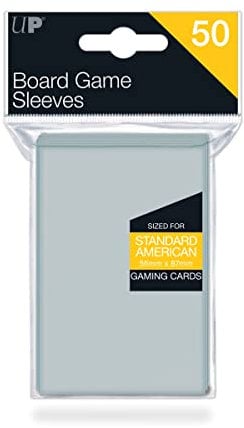 Ultra Pro 82914 Standard American Board Game Sleeves 56mm x 87mm, Clear (50 Count)