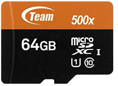 TEAM GROUP Micro SD 2 GB Scheda di Memoria con Adattatore SD Orange/Black 64 GB Class 10 UHS-I Grade 1
