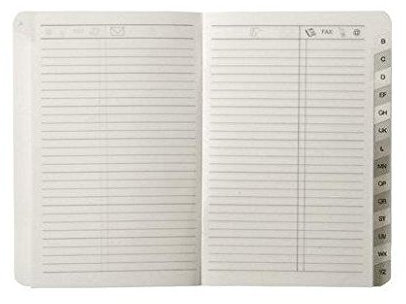 Quo Vadis Verzeichnis Adresse für Agenda 18 x 24 cm weiß 32 Seiten indiziert