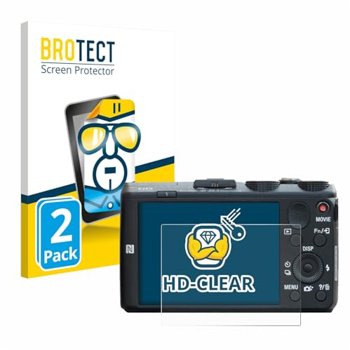 BROTECT (2 Stück Schutzfolie für Sony Cyber-Shot DSC-HX60 Displayschutz Folie Made in Germany, Ultra-Klar