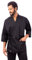 Chef Works Sushi Chef Mantel, schwarz, 2X-3X