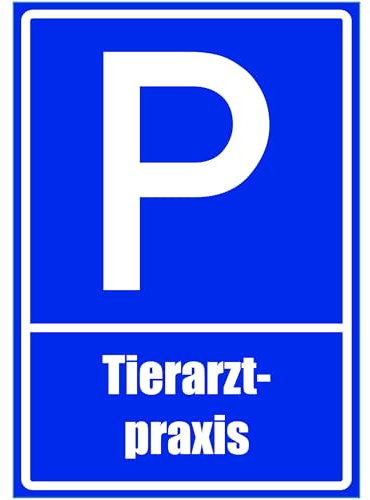Kiwistar - Parkplatzschild - Aufkleber - Tierarztpraxis - 42 x 30cm