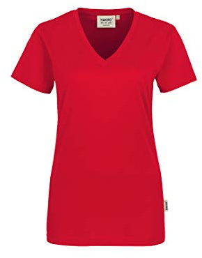 Women-V-Shirt Classic, rot,5XL