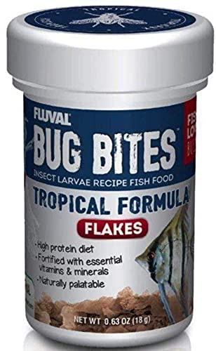 Fluval Bug Bites Tropical Fish Food, 0.63 oz, Brown