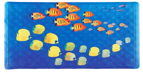 AQUALONA® Premium Child Friendly Sea World Bath Mat - Rubber - Shower and Bath. BPA, Latex and Phthalate Free (Seaworld)