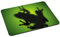 PEDEA Gaming und Office Mauspad - 220 x 180 mm - mit vernähten Rändern und rutschfester Unterseite, Green Frog