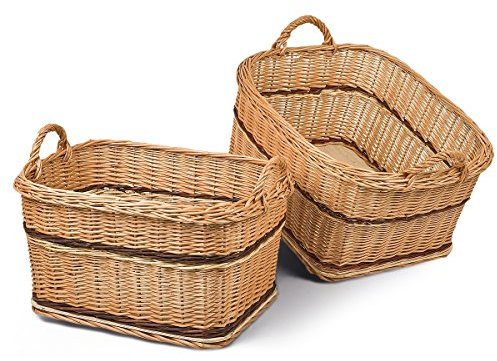 Adam Schmidt Kaminholzkorb rechteckig, braun, T 62cm x B 52cm x H 32/36cm