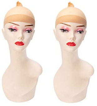 2 Stück Haarnetz Unterziehhaube Perücken Perückennetz Beige