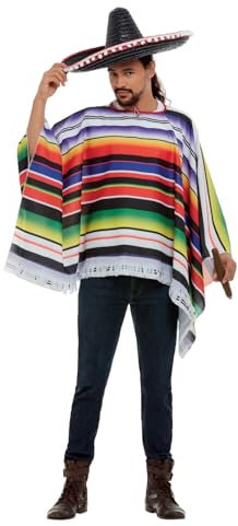 Smiffys Poncho, Mehrfarbig
