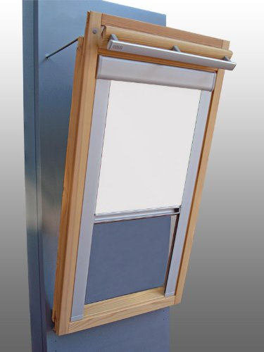 Verdunkelungsrollo Rollo mit Seitenschienen für Velux DKL Y-EP VL Y,VU Y,VK,VKU Y47 weiss