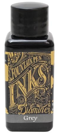 Diamine 30ml Grey fountain pen ink bottle