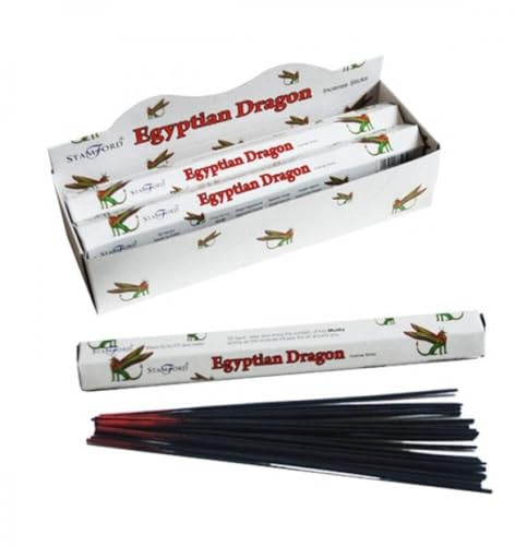 Stamford Egyptian Dragon Incense Sticks, Pack of 20, Black