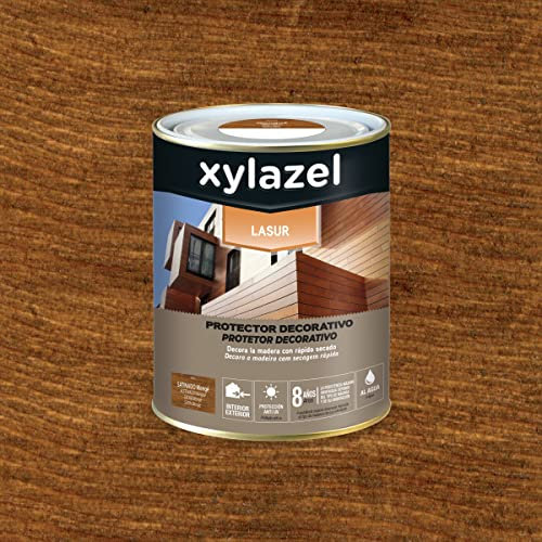 XYLAZEL Lasur Protector Decorativo al agua Satinado Wengué, 750 ml