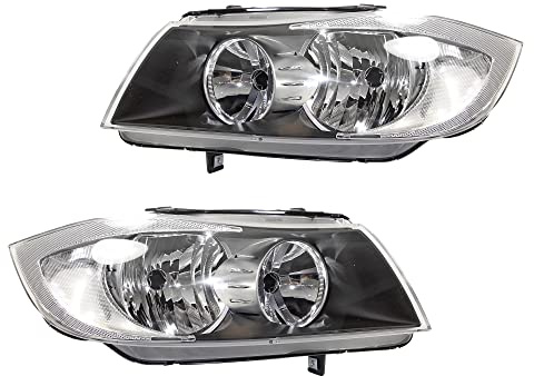 BESTPRICE 2x Hauptscheinwerfer vorne links + rechts Frontscheinwerfer, Kompatibel mit BMW 3 (E90), 3 Touring (E91)