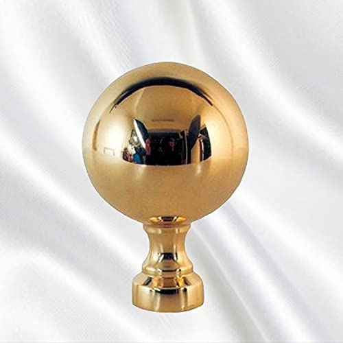 Boule départ d'escalier 88mm fixation M10 en laiton poli verni pour escaliers